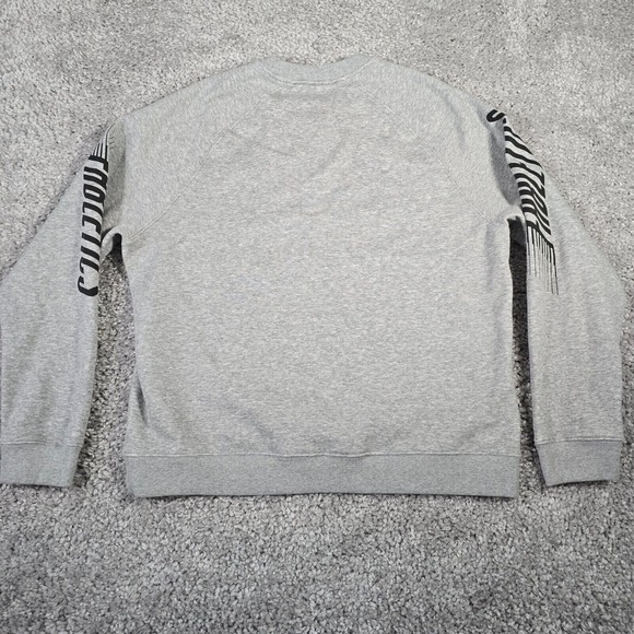 Fabletics Mens Sweater XL Gray Go To Crew Pullover Long Sleeve Spellout - Picture 6 of 10